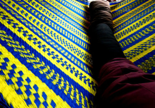 hamac mexicain artisanal en tissu