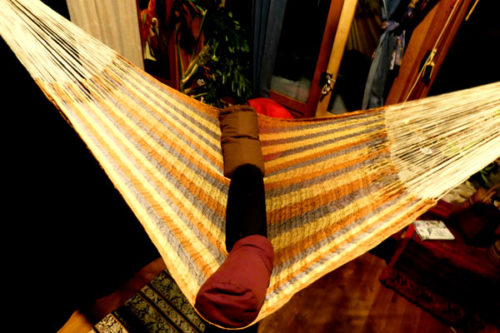 Hamac fibre de Sansevieria sauvage tissé main savoir faire ancestral