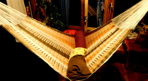 Hamac fibre de Sansevieria sauvage tissé main savoir faire ancestral