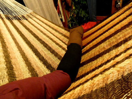 hamac mexicain artisanal en tissu