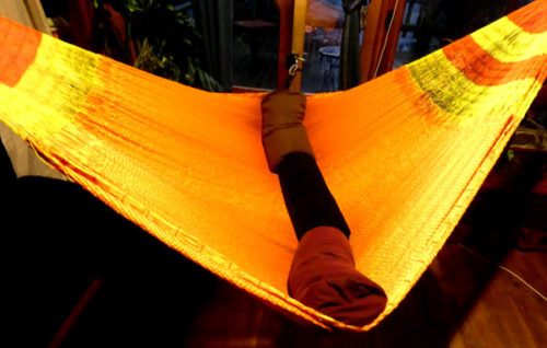 hamac mexicain artisanal en tissu