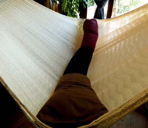 hamac mexicain artisanal en tissu
