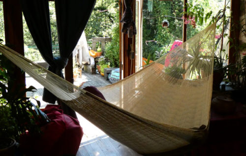 hamac mexicain artisanal en tissu
