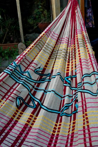 hamac mexicain artisanal en tissu