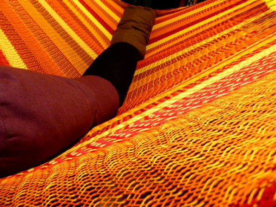 Hamac en coton Mercerisé 10C Jaune Orange Rouge – Image 3