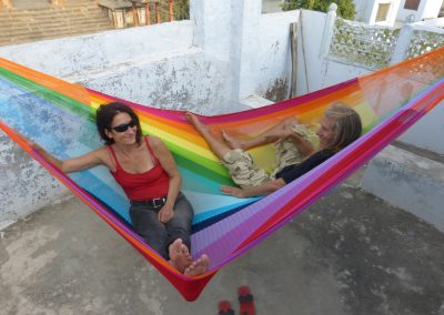 hamac mexicain artisanal en tissu