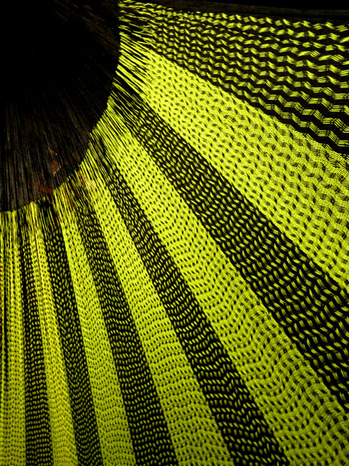 Hamac en coton Mercerisé10C Noir et Kaki hamac mexicain coton mercerisé