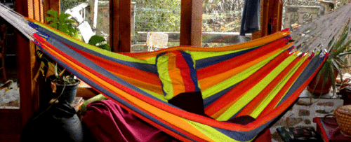 hamac mexicain artisanal en tissu