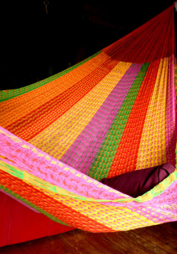 hamac mexicain artisanal en tissu