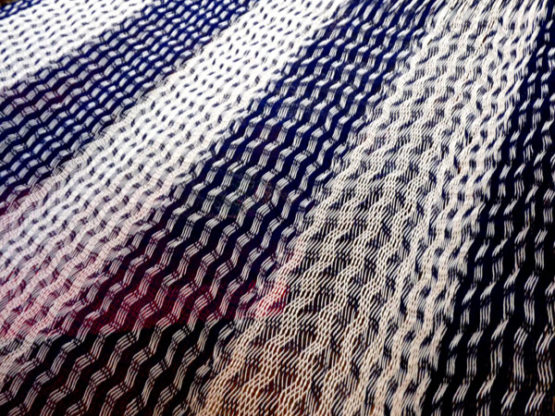 Hamac familial « coton » Bleu et écru 8M250155 – Image 2