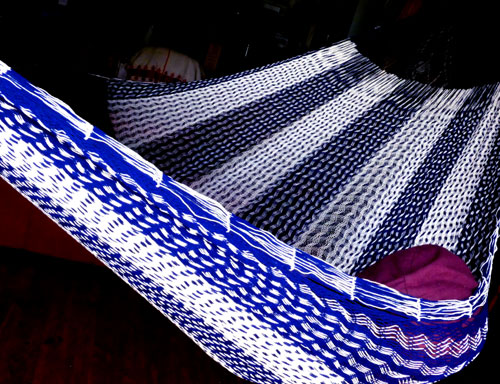 hamac mexicain artisanal en tissu
