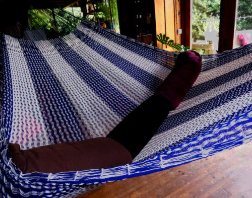 Authentique hamac mexicain en coton bicolore