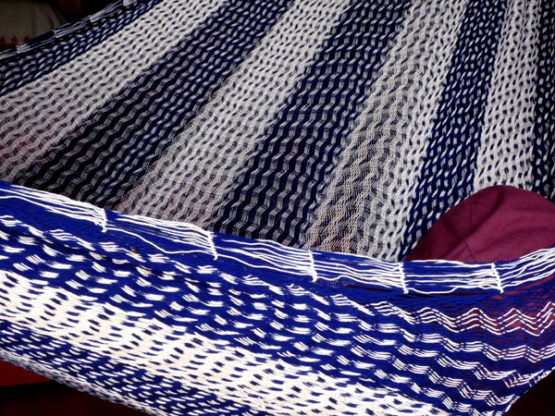 Hamac familial « coton » Bleu et écru 8M250155 – Image 4