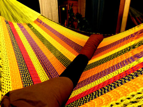 hamac mexicain artisanal en tissu