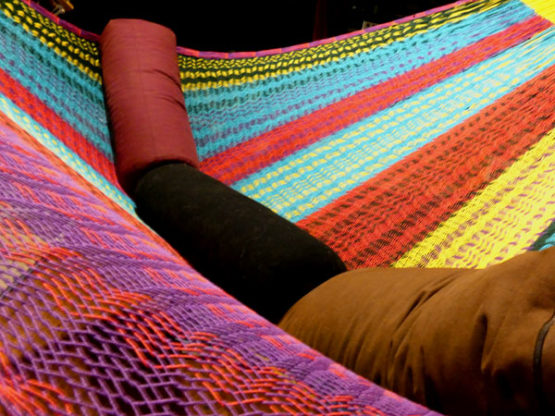détail de tissage hamac filet traditionnel mexicain