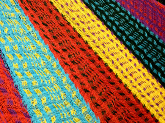 détail de tissage hamac filet traditionnel mexicain