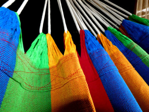 hamac mexicain artisanal en tissu