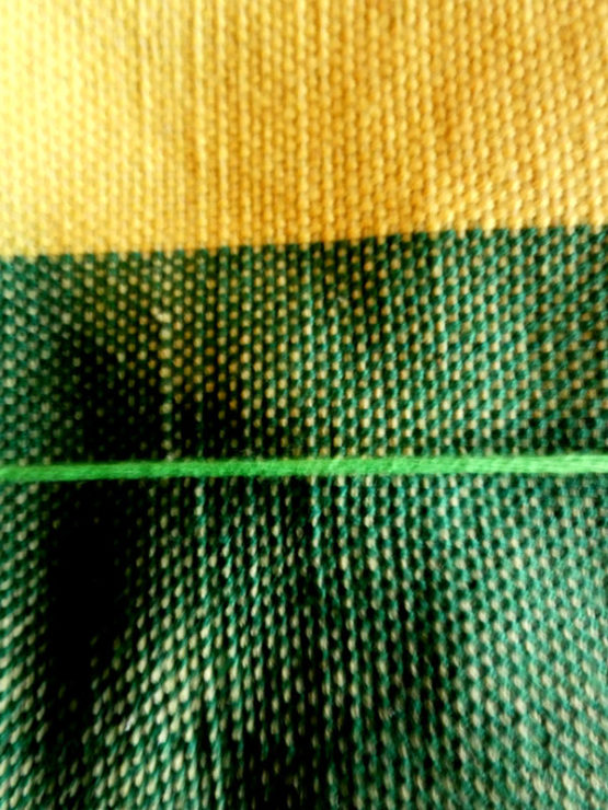 Hamac toile coton jaune vert – Image 2