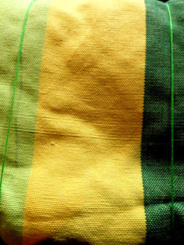 Hamac toile coton jaune vert
