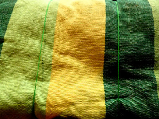Hamac toile coton jaune vert