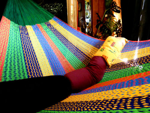 hamac mexicain artisanal en tissu