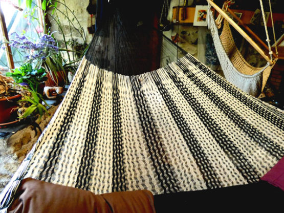 Hamac Matrimonial «coton»Noir et Écru 6M250458 – Image 4
