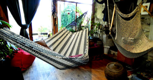hamac mexicain artisanal en tissu
