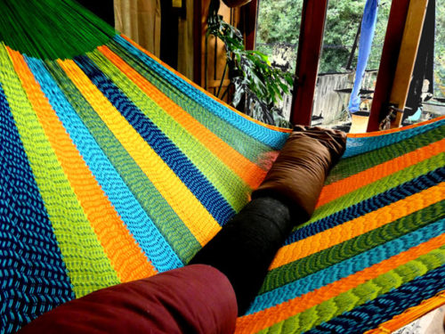 hamac mexicain artisanal en tissu