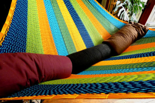 hamac mexicain artisanal en tissu