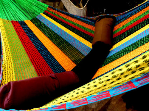 hamac mexicain artisanal en tissu