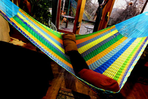 hamac mexicain traditionnel tissé main en fil de polypropylène;