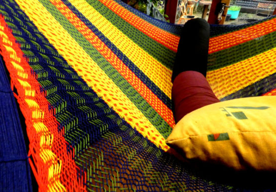 détail tissage hamac double traditionnel mexicain