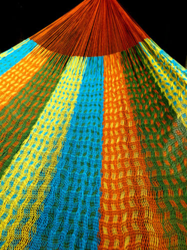 hamac mexicain artisanal en tissu