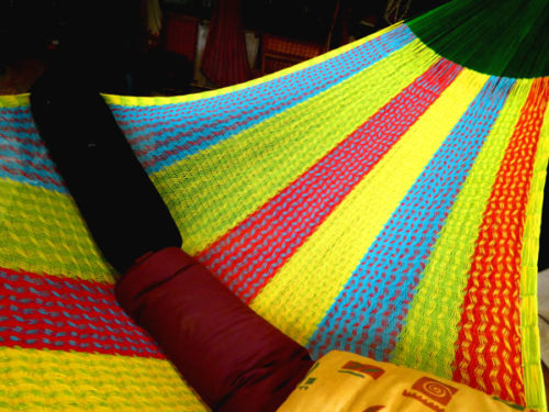 hamac double filet coton traditionnel mexicain