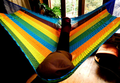 hamac mexicain artisanal en tissu