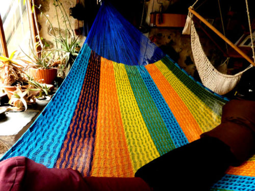 hamac en filet coton traditionnel Mexicain