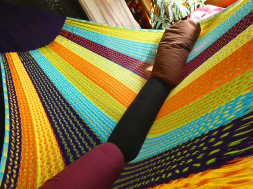 hamac mexicain artisanal en tissu