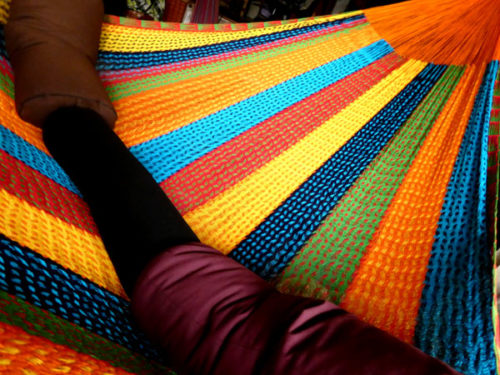 hamac familial filet coton traditionnel mexicain