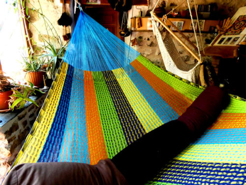 hamac matrimonial filet coton traditionnel mexicain