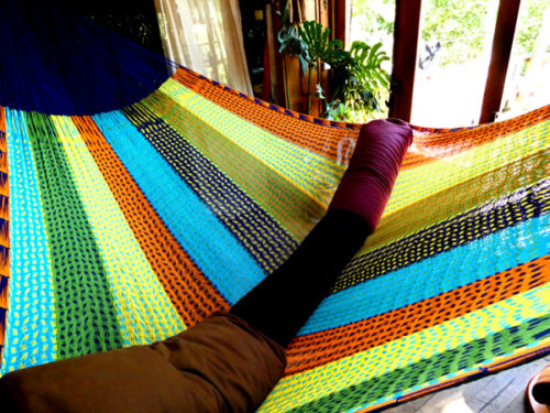 hamac mexicain artisanal en tissu