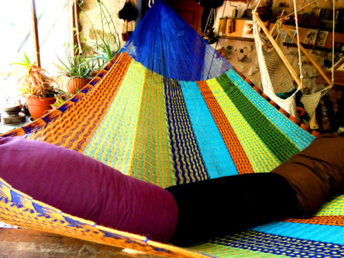hamac matrimonial filet coton traditionnel mexicain