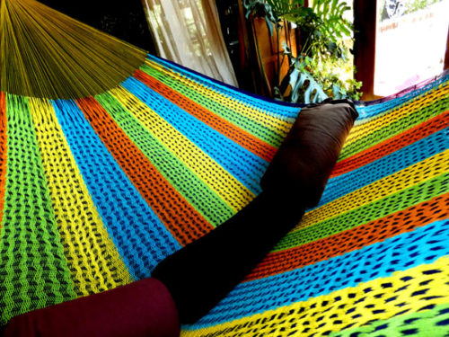hamac mexicain artisanal en tissu