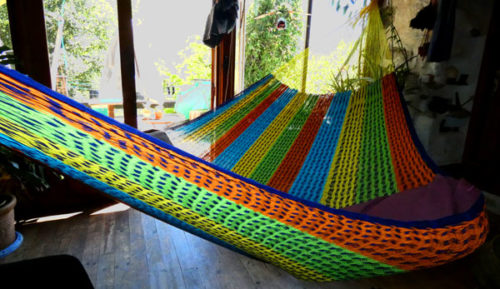 hamac mexicain artisanal en tissu
