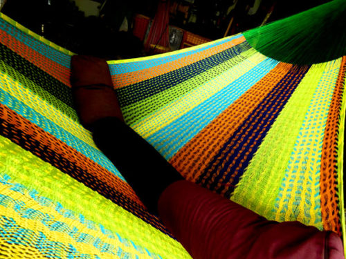 tissage hamac matrimonial filet coton traditionnel mexicain
