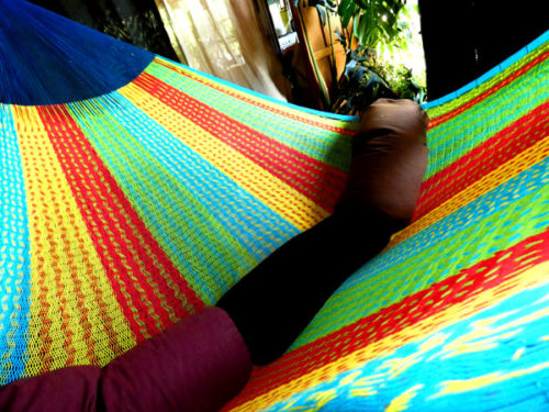 hamac mexicain artisanal en tissu