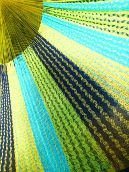 détail tissage hamac filet coton traditionnel mexicain