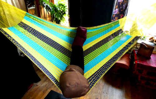 hamac mexicain artisanal en tissu
