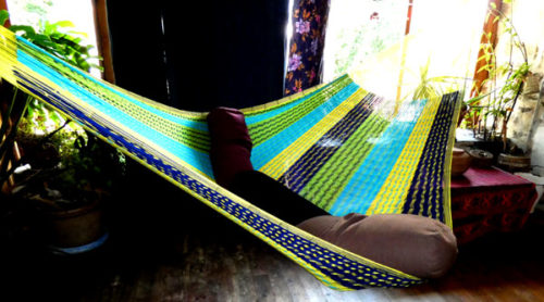 hamac mexicain artisanal en tissu