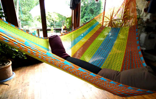 hamac mexicain artisanal en tissu