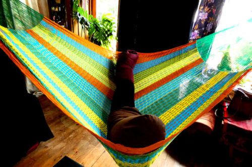 hamac double mexicain traditionnel filet coton